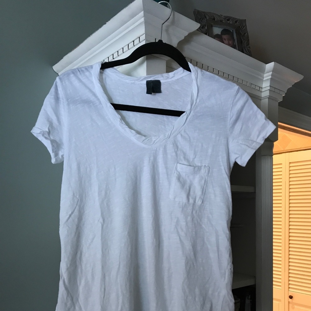 White tee from Anthropolgie